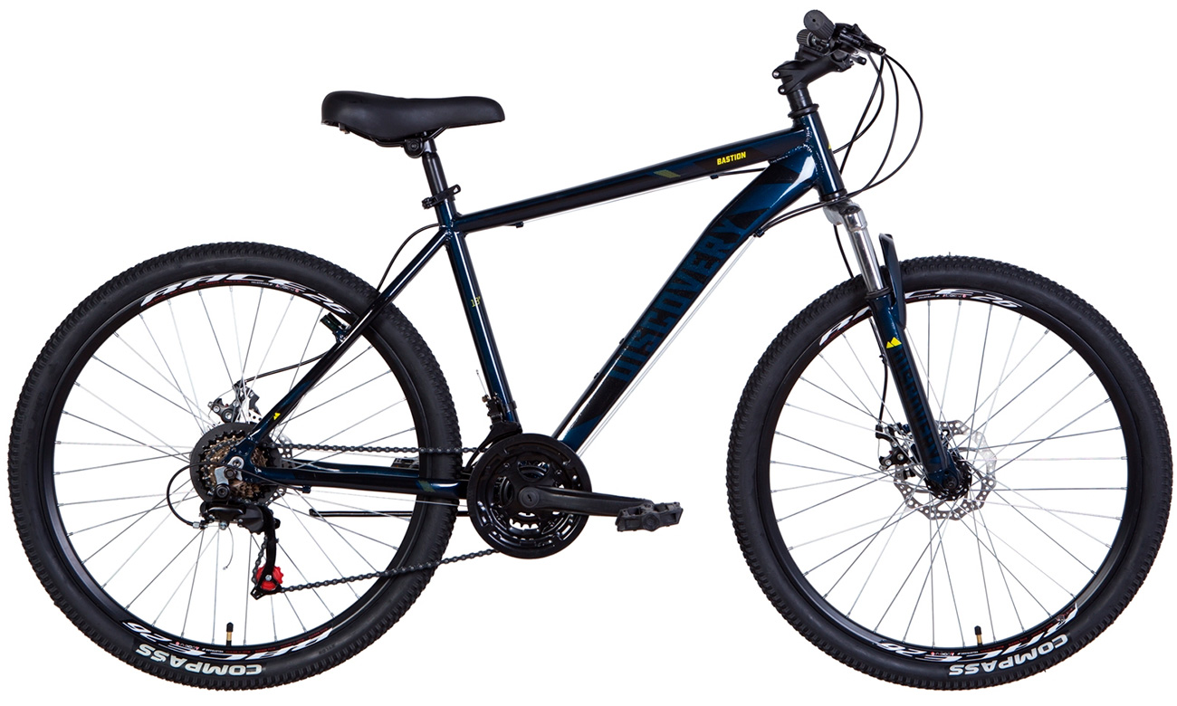 Фотография Велосипед Discovery BASTION AM DD 26" 2021, размер XS, Сине-черный